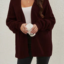 Cardigan holgado casual con abertura lateral y mangas tipo dolman, para primavera/otono