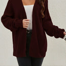 Cardigan holgado casual con abertura lateral y mangas tipo dolman, para primavera/otono
