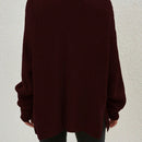 Cardigan holgado casual con abertura lateral y mangas tipo dolman, para primavera/otono