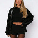 Chaqueta tipo cardigan de punto para mujer de otono/invierno, prenda exterior de moda minimalista casual, parte superior multiusos