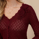 Westfade sueter de cardigan con aplicacion de rosas