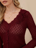 Westfade sueter de cardigan con aplicacion de rosas
