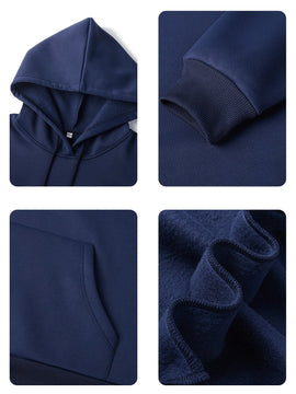 Sudadera con capucha informal y holgada para mujer con estampado de letra, manga larga, forro polar, disenada para un confort extremo, adecuada para usar en capas o sola para crear looks de moda, invierno
