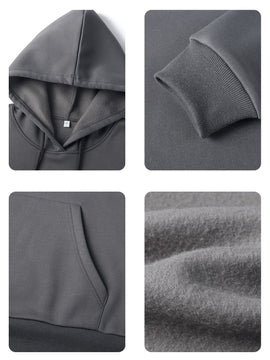Sudadera con capucha informal y holgada para mujer con estampado de letra, manga larga, forro polar, disenada para un confort extremo, adecuada para usar en capas o sola para crear looks de moda, invierno