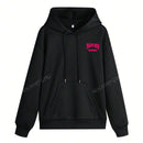 Sudadera con capucha informal y holgada para mujer con estampado de letra, manga larga, forro polar, disenada para un confort extremo, adecuada para usar en capas o sola para crear looks de moda, invierno