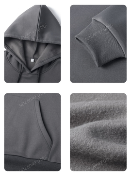 Sudadera con capucha informal y holgada para mujer con estampado de letra, manga larga, forro polar, disenada para un confort extremo, adecuada para usar en capas o sola para crear looks de moda, invierno