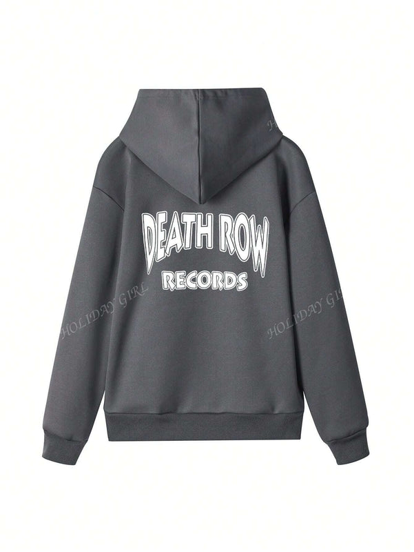 Sudadera con capucha informal y holgada para mujer con estampado de letra, manga larga, forro polar, disenada para un confort extremo, adecuada para usar en capas o sola para crear looks de moda, invierno