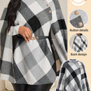 Lady abrigo de mujer de manga larga con cuello alto, botones dorados, estilo elegante para ocasiones casuales, de fiesta, boda, de oficina, en otono e invierno, en colores negro, blanco y gris, talla grande, nuevo.
