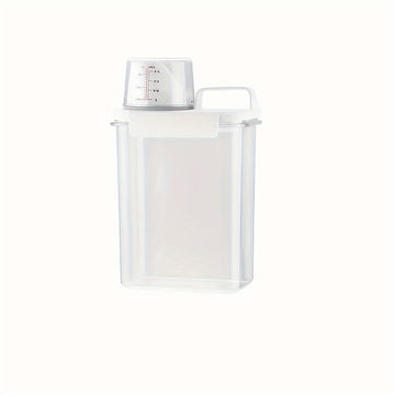 Dispensador de Detergente para Ropa Hermético Clásico con Almacenamiento Transparente para Polvo - Plástico Duradero, Múltiples Tamaños (1.1L/1.8L/2.3L), Contenedores de Almacenamiento para la Organización del Hogar