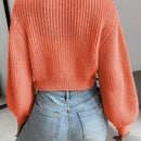 Moosta cardigan holgado de mujer con mangas farol, hombros caidos y bordado de fresa de estilo casual
