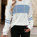 Lune sudadera con capucha de manga larga y hombros caidos para mujer, estampado floral minimalista y holgado, otono