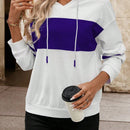 Lune sudadera con capucha de manga larga y hombros caidos para mujer, estampado floral minimalista y holgado, otono