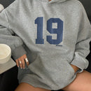 Dazy sudadera con capucha de felpa casual y holgada para mujeres