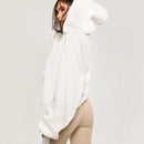Athiral sudadera con capucha de unicolor y manga larga casual con bolsillos para mujer
