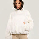 Athiral sudadera con capucha de unicolor y manga larga casual con bolsillos para mujer