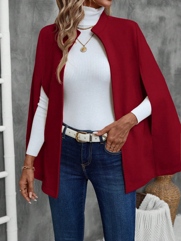 Emery rose ropa de otono para mujer, abrigo de lana con estilo de capa elegante para mujer, ropa de oficina para mujer