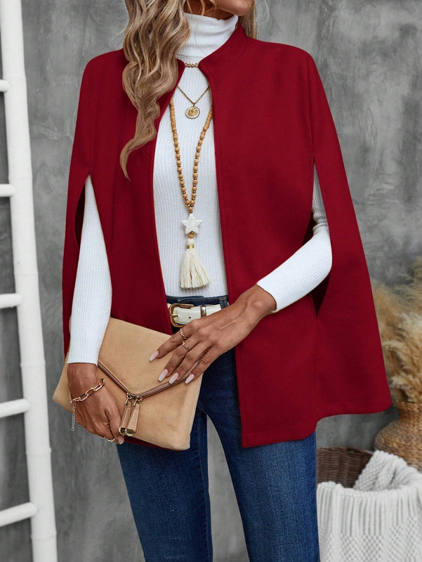 Emery rose ropa de otono para mujer, abrigo de lana con estilo de capa elegante para mujer, ropa de oficina para mujer