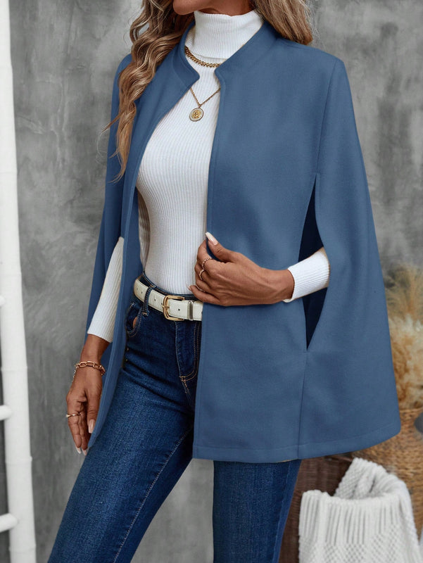 Emery rose ropa de otono para mujer, abrigo de lana con estilo de capa elegante para mujer, ropa de oficina para mujer
