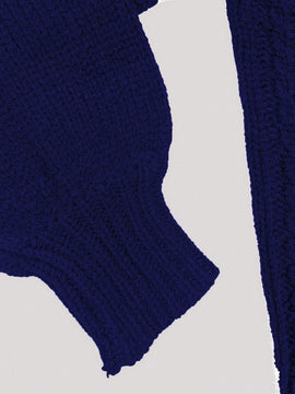 Moosta cardigan informal de manga de globo con nudo delantero de unicolor para otono/invierno