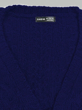 Moosta cardigan informal de manga de globo con nudo delantero de unicolor para otono/invierno