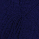 Moosta cardigan informal de manga de globo con nudo delantero de unicolor para otono/invierno