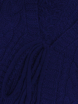 Moosta cardigan informal de manga de globo con nudo delantero de unicolor para otono/invierno