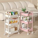 Carrito de almacenamiento metálico rodante de 3 niveles para champán, organizador versátil para cocina, baño, dormitorio – Reposabrazos suave, canastas de malla transpirable, estantes deslizantes, instalación en piso, organizador de dormitorio, canasta c