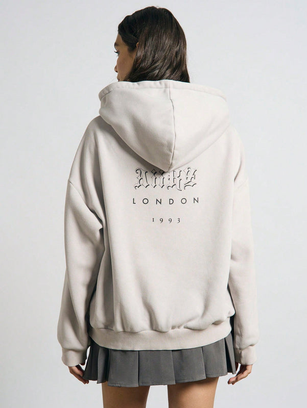 Aiirz sudadera con capucha con estampado del logotipo en la parte posterior