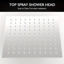 Rociador de Ducha Cuadrado Lujoso de 19.81cm - Acero Inoxidable, Chorro Ultrafino de Alta Presión, Instalación Fácil en Pared para una Experiencia de Baño Refrescante, Accesorios de Ducha