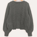 Moosta cardigan casual suelto de unicolor de manga larga con lazada delante para mujer, otono/invierno