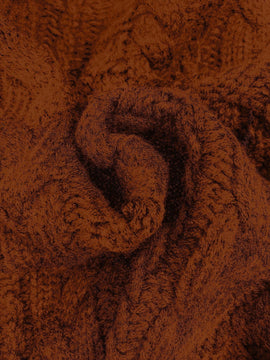 Moosta cardigan informal de manga de globo con nudo delantero de unicolor para otono/invierno