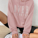Moosta sudadera con capucha y cordon mujer, estampado "overrensando", otono
