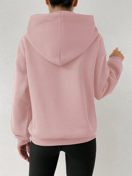 Moosta sudadera con capucha y cordon mujer, estampado "overrensando", otono