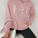 Moosta sudadera con capucha y cordon mujer, estampado "overrensando", otono