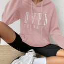 Moosta sudadera con capucha y cordon mujer, estampado "overrensando", otono