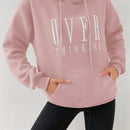 Moosta sudadera con capucha y cordon mujer, estampado "overrensando", otono
