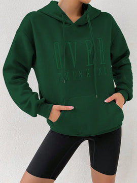 Moosta sudadera con capucha y cordon mujer, estampado "overrensando", otono