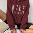 Moosta sudadera con capucha y cordon mujer, estampado "overrensando", otono