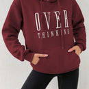 Moosta sudadera con capucha y cordon mujer, estampado "overrensando", otono