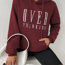 Moosta sudadera con capucha y cordon mujer, estampado "overrensando", otono