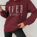 Moosta sudadera con capucha y cordon mujer, estampado "overrensando", otono