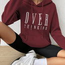 Moosta sudadera con capucha y cordon mujer, estampado "overrensando", otono