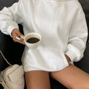 Dazy nueva llegada sudadera con capucha de corte holgado y casual para mujer, otono