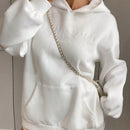 Dazy nueva llegada sudadera con capucha de corte holgado y casual para mujer, otono