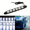 2pcs Luces LED para Coche - Flexibles 6SMD Blanco y Azul Hielo, Conectadas Directamente para Vehículos, DC 12V
