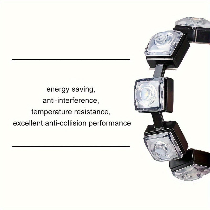 2pcs Luces LED para Coche - Flexibles 6SMD Blanco y Azul Hielo, Conectadas Directamente para Vehículos, DC 12V