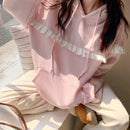 Dazy sudadera con capucha de manga larga con bloques de color y bolsillos para mujer, uso casual diario
