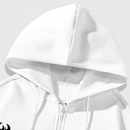 Sudadera con capucha con cierre y estampado de cruz y letras en ingles, forrada de forro polar, para mujeres, para otono/invierno