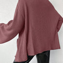 Cardigan de manga larga con botones y cuello para mujer, de estilo minimalista