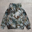 Attitoon sudadera con capucha estampada con camuflaje de ramas de arbol vintage, adecuada para otono/invierno